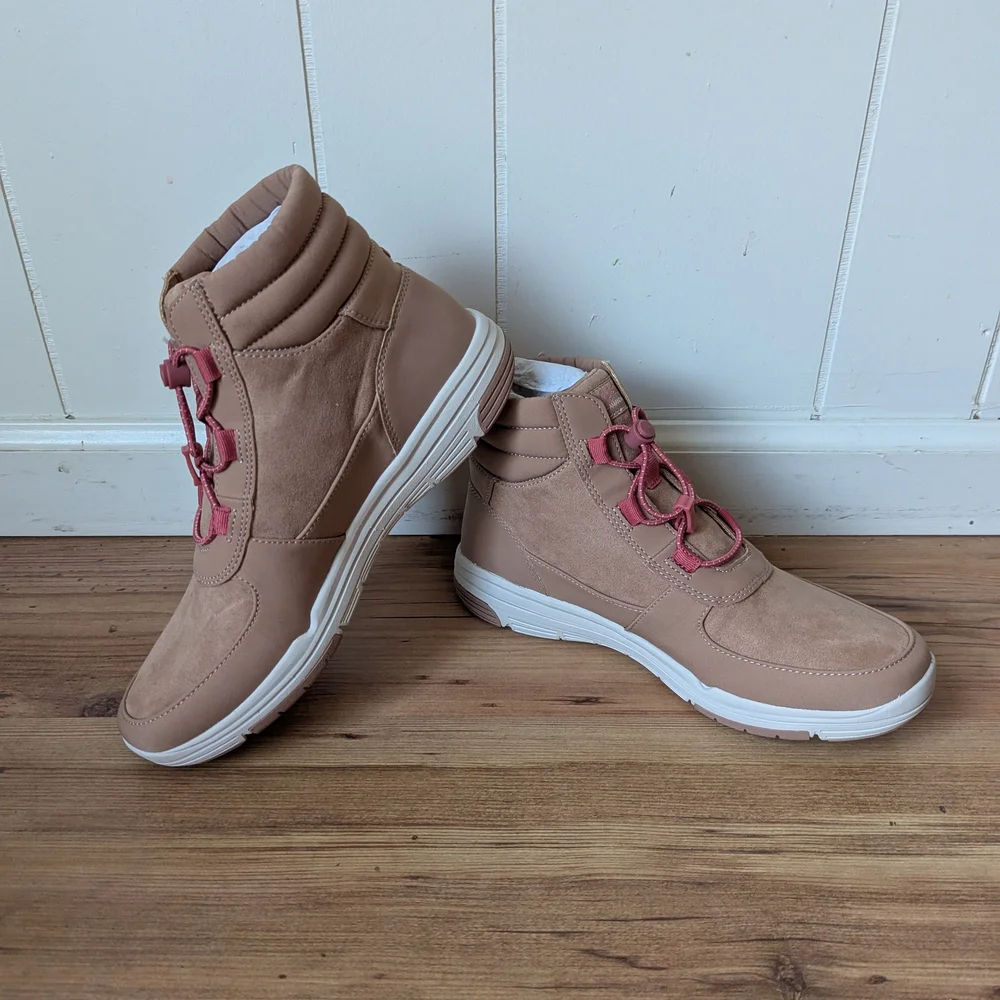 Ryka Beige Amanda Booties Size 9 With Elastic Closure - Picture 2 of 6